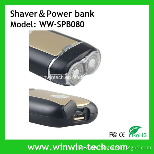 All-Purpose 4400mAh Power Bank with Shaver